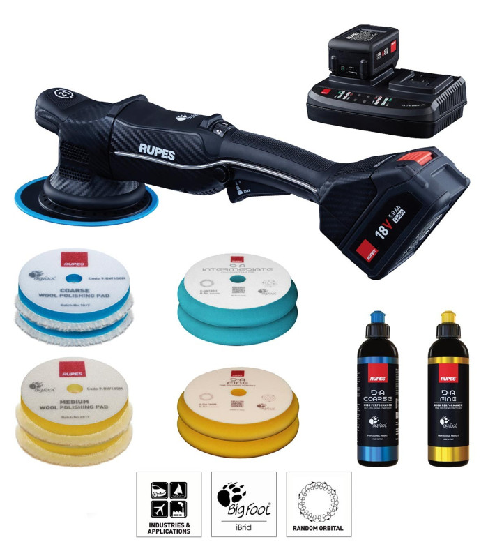 Rupes HLR21 iBrid Akkus Polírozógép (BAS szett)