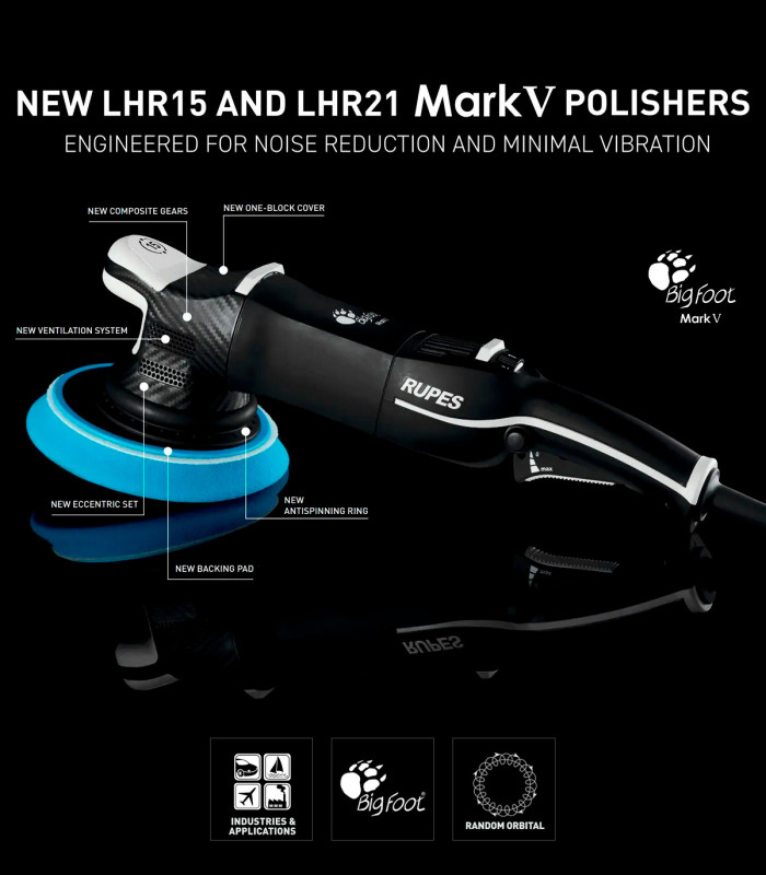 Rupes LHR15 MARK V Excenteres Polírozógép (LUX Szett)