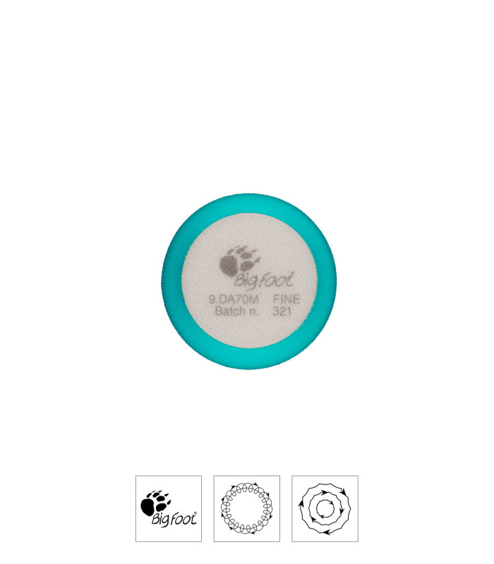 Rupes 9.DA70B INTERMEDIATE Polírszivacs - Zöld (Ø70mm - Közepes)﻿