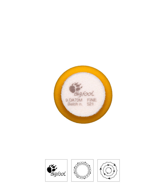 Rupes 9.DA70M DA FINE Polírszivacs - Sárga (Ø70mm - Közepes)