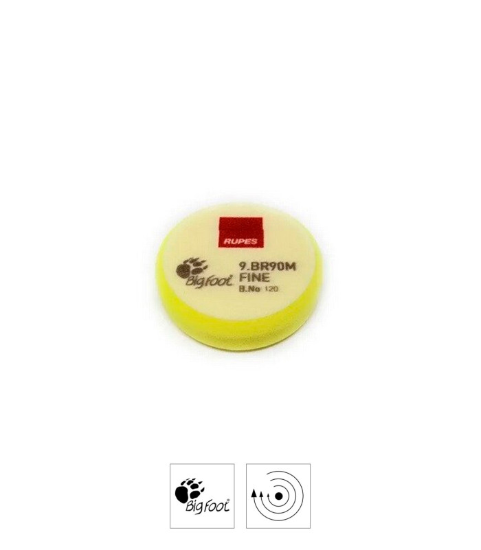 Rupes 9.BR90M BR FINE Polírszivacs - Sárga (Ø80mm - Közepes)