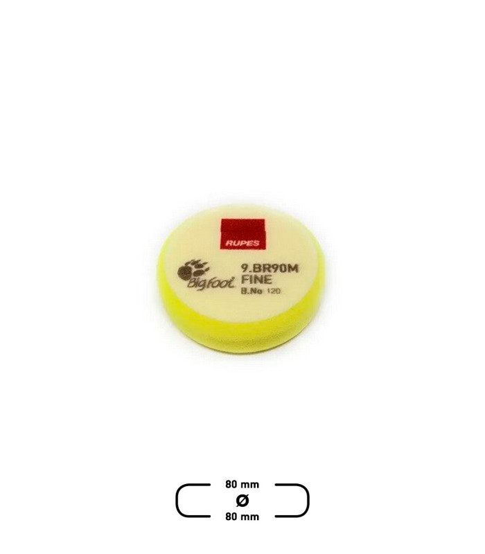 Rupes 9.BR90M BR FINE Polírszivacs - Sárga (Ø80mm - Közepes)